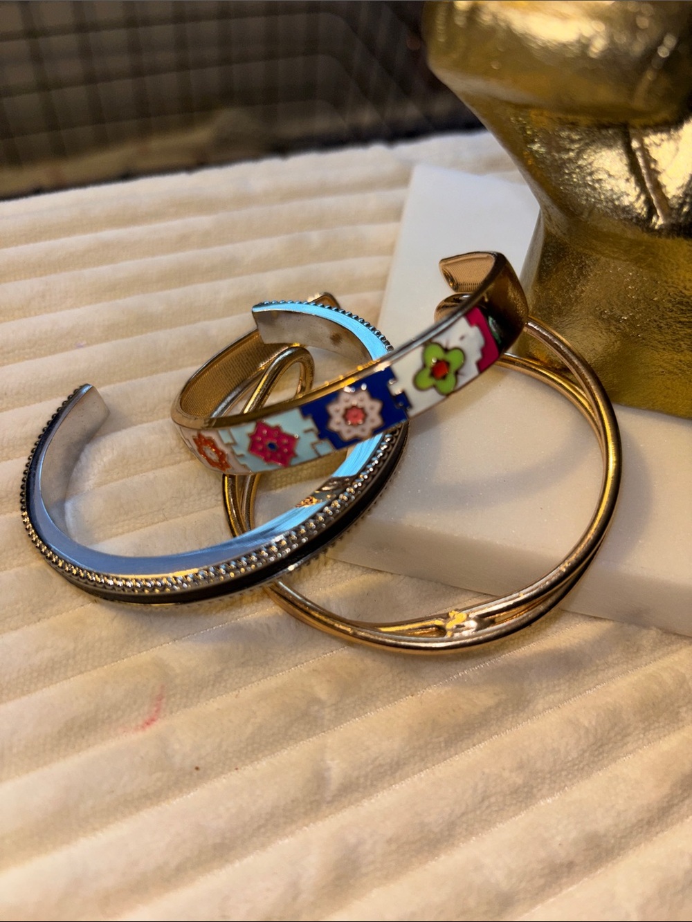 Multicolor Cuff Bracelet Set - Women Jewelry